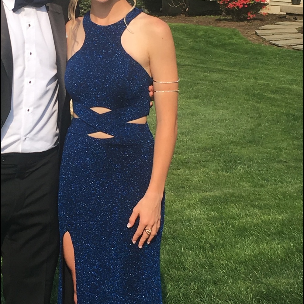 Prom dress sparkly blue